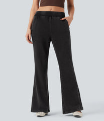 Halara Flex™ Mid Rise French Terry Casual Flare Sweatpants Jeans with Pockets