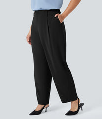Halara Flex™ High Waisted Pocket Solid Work Plus Size Tapered Pants