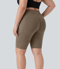 Plus Size Halara UltraSculpt™ High Waisted Scrunch Butt Lifting Tummy Control Shaping Training Biker Shorts 9'' with Pockets