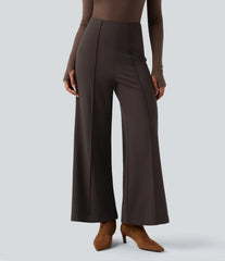Halara Flex™ Wear-Resistant High Waisted Ponte Roma Work Baggy Flare Pants