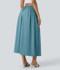 Breezeful™ High Waisted Drawstring Flowy Quick Dry 2-Piece Midi Skirt