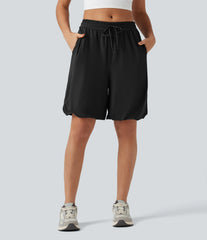 SoftlyZero™Low Rise Drawstring Dance Balloon Shorts with Pockets-UPF50+