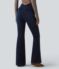 Halara Flex™ V-Shaped High Waisted Casual Flare Jeans with Pockets