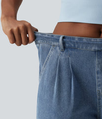 Halara Flex™ Mid Rise Rolled Hem Denim Casual Shorts with Pockets