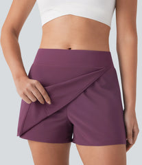 Breezeful™ Mid Rise Pocket Wrapped Quick Dry Yoga Skort