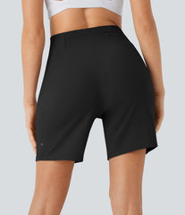 SoftlyZero™ Airy High Waisted Pockets InstantCool Yoga Shorts 7''-UPF50+