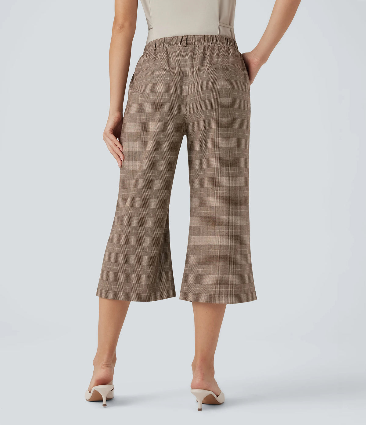 Halara Flex™ High Waisted Bootcut Houndstooth Work Pants with Pockets
