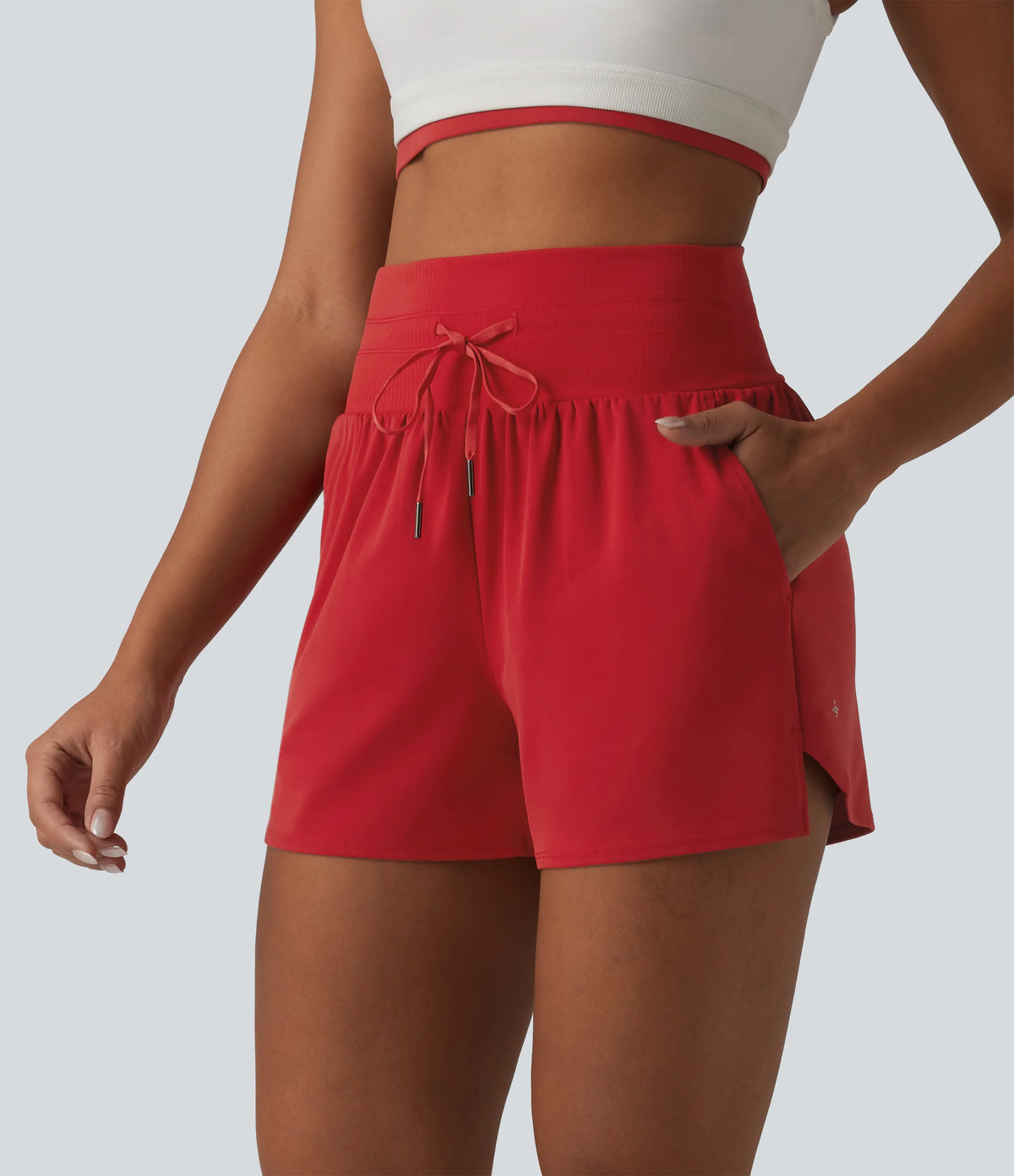 Halara UltraSculpt™ High Waisted Drawstring Yoga Shorts 3.5'' with Pockets