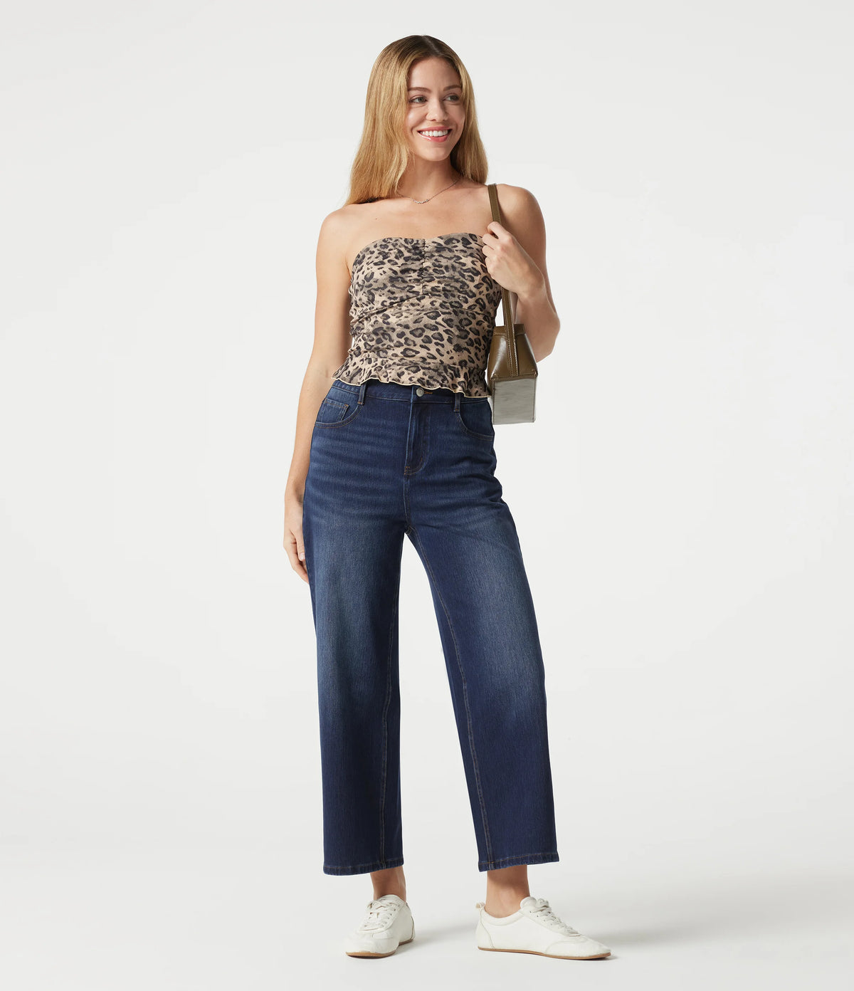 Halara Flex™ Mid Rise 7/8 Wide Leg Casual Jeans with Pockets