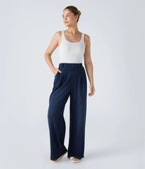 Halara Flex™ High Waisted Pocket Baggy Wide Leg Casual Jeans