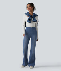 Halara Flex™  High Waisted Tummy Control Casual Flare Jeans with Pockets