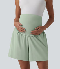 Softlyzero™ Airy Super High Waisted 2-in-1 InstantCool Yoga Maternity Shorts 7'' with Pockets