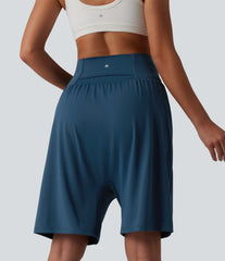 SoftlyZero™ Airy High Waisted 2-in-1 InstantCool Yoga Harem Shorts with Pocket