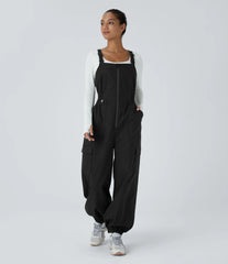 Water Repellent Wear-Resistant Zipper Pockets Camping Overalls