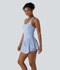 Breezeful™ Corset Tummy Control 2-in-1 Pocket Flowy Quick Dry Tennis Jumpsuit