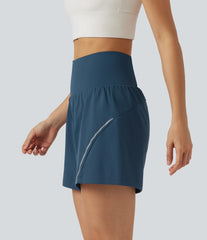 SoftlyZero™ Airy Reflective High Waisted 2-in-1 InstantCool Yoga Shorts 5'' with Pockets