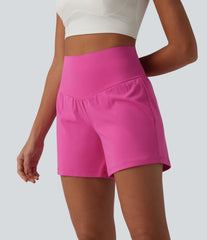 SoftlyZero™ Airy Super High Waisted Tummy Control 2-in-1 InstantCool Yoga Shorts 5'' with Pockets