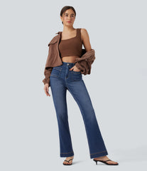 Halara Flex™ High-waisted Casual Slim Bootcut Jeans with Pockets