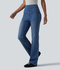 Halara Flex™ High Waisted Casual Slim Flare Jeans with Pockets
