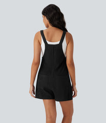 Pockets Casual Short Overalls
