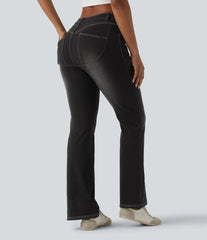 Halara Flex™ Mid Rise Casual Bootcut Jeans with Pockets