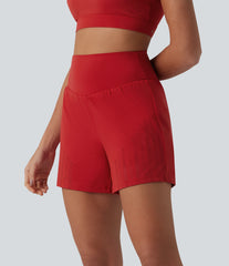 High Waisted 2-in-1 Running Shorts 5'' with Pockets