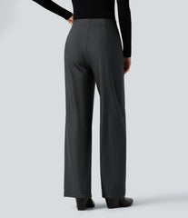 Halara Flex™ High Waisted Straight Leg Stripe Work Pants with Pockets