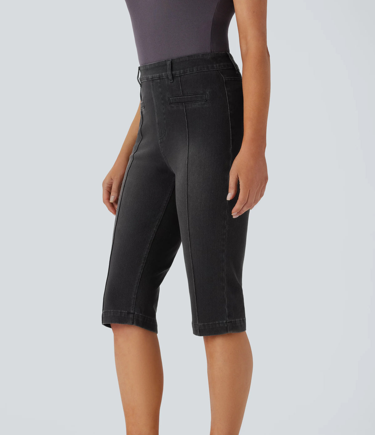 Halara Flex™ High Waisted Pocket Washed Pedal Pusher Casual Jeans