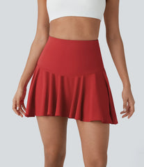 Breezeful™ High Waisted 2-in-1 Pocket High Low Flare Mini Quick Dry Yoga Skirt