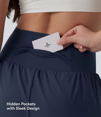 SoftlyZero™ Airy Super High Waisted Tummy Control 2-in-1 InstantCool Yoga Shorts 7" with Pockets