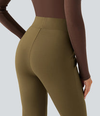 High Waisted Flare Work Pants