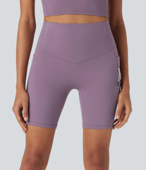 Halara UltraSculpt™ Cool Quick Dry High Waisted Tummy Control Hiking Biker Shorts 7'' with Pockets-UPF 50+