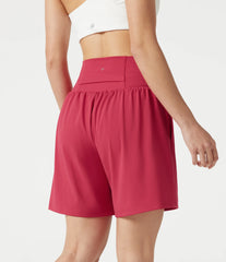 SoftlyZero™ Airy Ultra High-Waist Drawstring 2-in-1 InstantCool Yoga Shorts 7" with Pockets