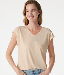 V Neck Short Sleeve Casual T-Shirt