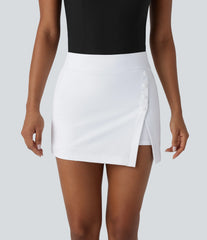 High Waisted Decorative 2-in-1 Pocket Quick Dry Mini Golf Skirt-Golf Tee Pocket-UPF40+