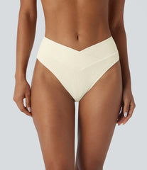 Crossover Texture Bikini Bottom Swimsuit