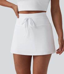 Softlyzero™ Airy High Waisted Drawstring Tummy Control 2-in-1 InstantCool Mini Tennis Skirt with Pockets