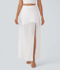 Mid Rise 2-in-1 Maxi Dance Skirt with Pocket