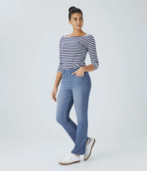 Halara Flex™ High Waisted Pockets Washed Casual Bootcut Jeans
