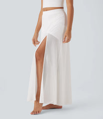 Mid Rise 2-in-1 Maxi Dance Skirt with Pocket