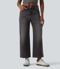 Halara Flex™ Mid Rise 7/8 Wide Leg Casual Jeans with Pockets