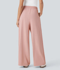 Halara Flex™ High Waisted Tie Side Wide Leg Work Pants with Pockets