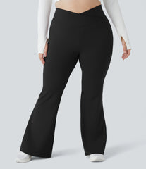 DayStretch Crossover High Waisted Pocket Plus Size Leggings