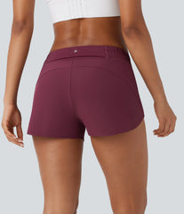 Breezeful™ Low Rise Pockets 2-in-1 Curved Hem Quick Dry Running Shorts 2.5''