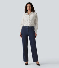Halara Flex™ High Waisted Straight Leg Work Jeans with Pockets