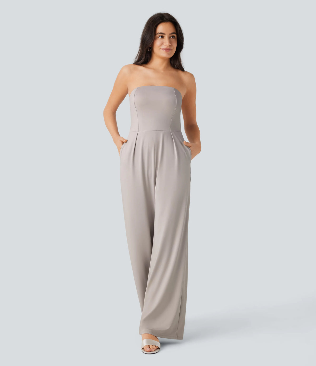 Tube Pocket Wide Leg Jumpsuit-Easy Peezy