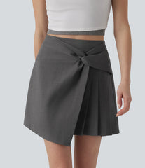 High Waisted Pleated 2-in-1 Mini Casual Skirt