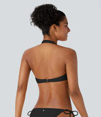Ribbed Halter Bikini Top Swimsuit