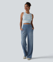 Halara Flex™ High Waisted Tummy Control Casual Baggy Jeans with Pockets
