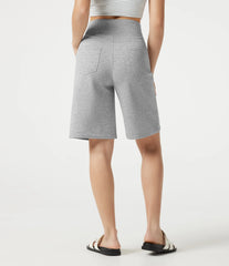 High Waisted Baggy Casual Bermuda Shorts 10'' with Pockets